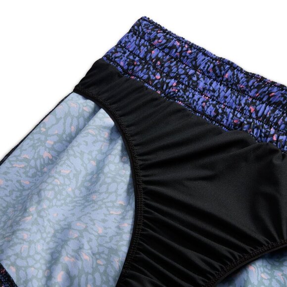 NWT Nike One Dri-FIT Mid-Rise 3" Brief Lined Purple Printed Running Shorts - Picture 4 of 8